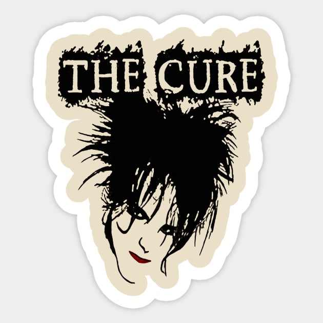 the cure~robert smith Sticker by rika marleni